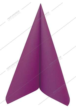 Image de Serviettes 40x40cm non tissées (Aubergine) x50 (1C=8)