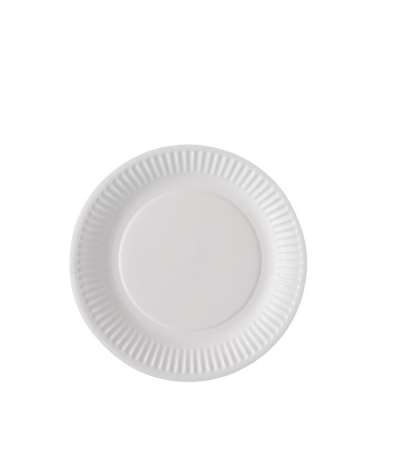 Assiette carton blanc biodégradable Ø18cm - lot 100