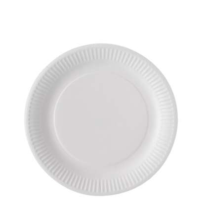 Assiette carton blanc biodégradable Ø23cm - lot 100