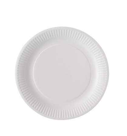 Image de Assiette carton blanc biodégradable Ø23cm - lot 100