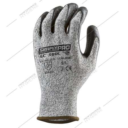 Image de Gants anticoupures tricot enduction latex noir T08/M x10