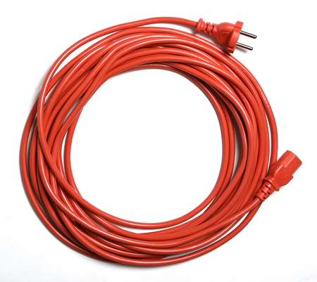 Câble électrique Plug rouge 10m pour aspirateur ERATEC