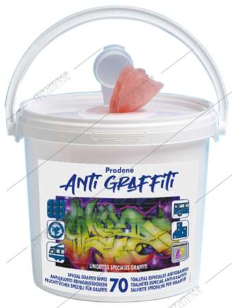 Image de Lingettes nettoyantes décapantes Anti graffiti - seau 70