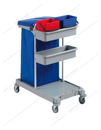 Image de Chariot ménage 2 seaux 6L + support sac ARIANE 110