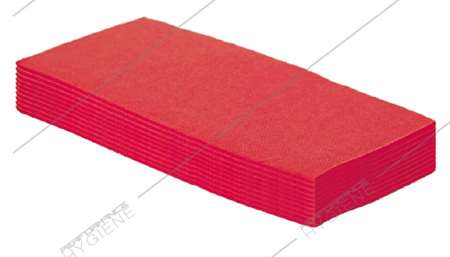 Image de Serviettes 38x38cm double point pliage 1/8 (Rouge) x 1500
