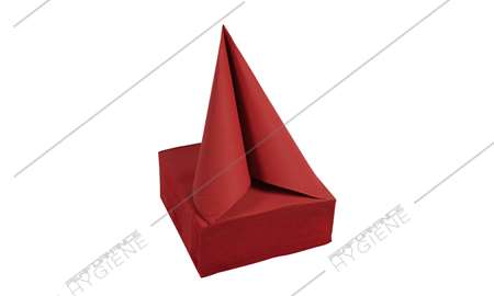 Image de Serviettes 38x38cm double point (Rouge) x 40 (1C=30)