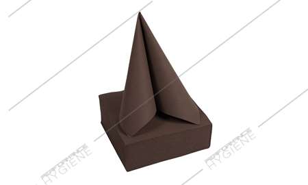 Image de Serviettes 38x38cm double point (Chocolat) x 40 (1C=30)