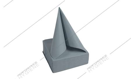 Image de Serviettes 38x38cm double point (Grise) x 40 (1C=30)