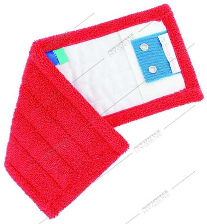 Image de Frange à languettes/poches microfibre rouge - 40cm