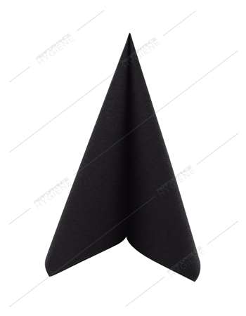 Image de Serviettes 40x40cm non tissées (Noir) x25 (1C=16)