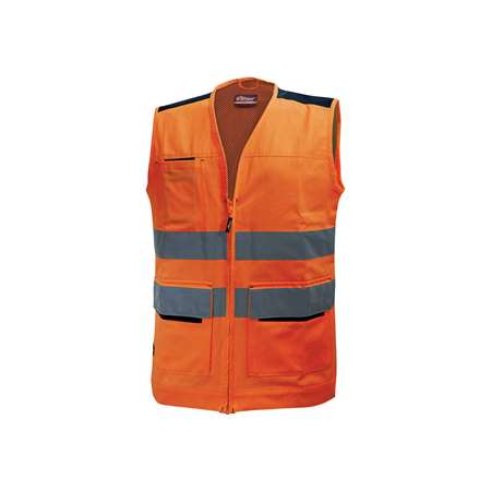 Gilet multifonctions haute visibilité SMART (orange fluo)