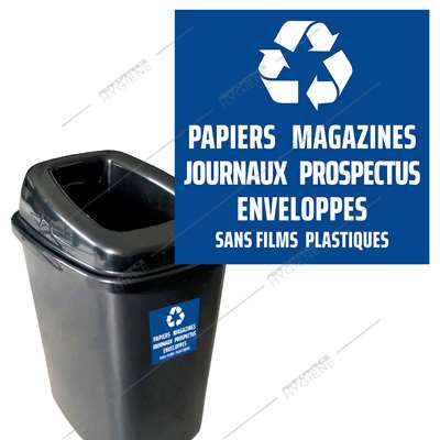 Image de Etiquette tri selectif BLEUE (papier)