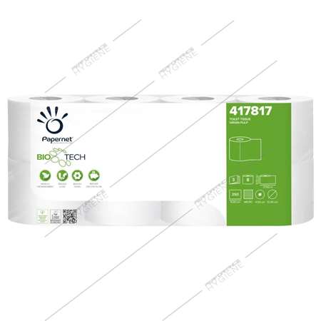 Image de Papier wc petit rlx ouate blanc 3P 250F BIOTECH - lot 8