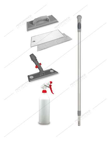 Image de Kit de nettoyage vitres brillant surfaces hautes et basses