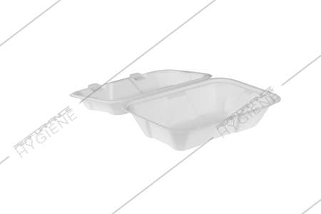 Image de Coque hamburger fibre de canne 229x160x80mm - 4x50 P/C