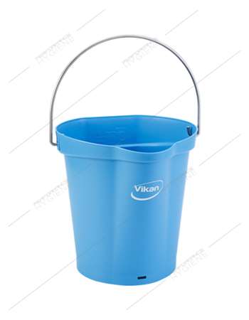 Image de Seau alimentaire bec verseur gradué 6L bleu VIKAN