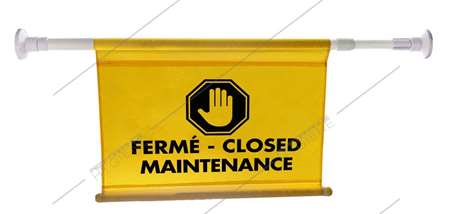 Image de Drapeau de signalisation STOP MAINTENANCE - barre extensible
