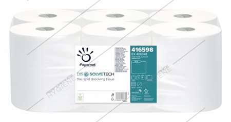 Image de Bobine autocut DISSOLVETECH blanche gaufrée 2P 150m - lot 6