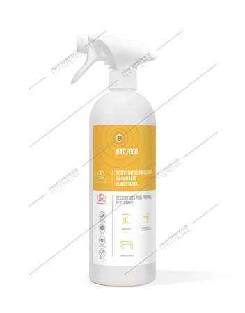 Image de Nettoyant désinfectant alimentaire NAT'FOOD ECOCERT - 750ml