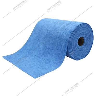 Image de Lavette microfibre tous usages 30x30cm BLEU - Bobine x75