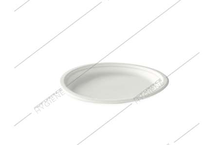 Image de Assiette fibre de canne biodégradable Ø260mm - Lot de 50