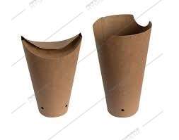 Image de Pot à frites kraft WHIZZ avec trou 480ml - 20x50 p/c