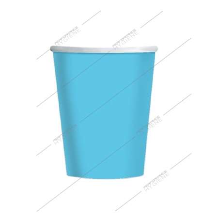 Image de Gobelet carton écoresponsable turquoise 20cl 7oz -carton 500