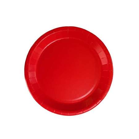 Assiette carton écoresponsable rouge Ø18cm - carton 380