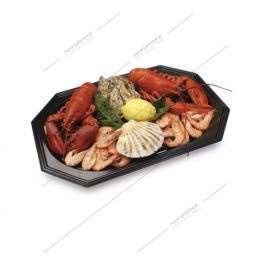 Image de Plateau traiteur 45x30x2,5cm noir - lot de 100
