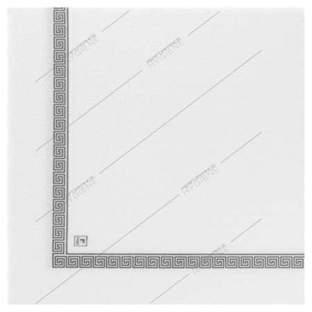 Serviettes 38x38cm double point Olympia blanc/beton x900