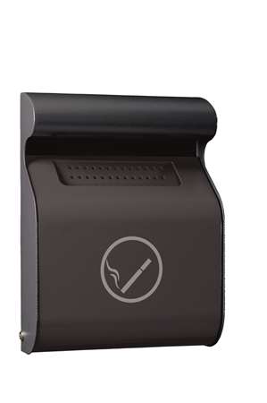 Image de Cendrier mural acier epoxy gris manganèse - capacité 1,5L