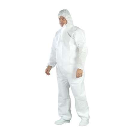 Image de Combinaison jetable non tissée à cagoule SMS 50g/m² - XL