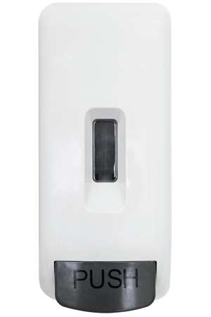 Image de Distributeur blanc manuel gel hydro alcoolique EVADIS