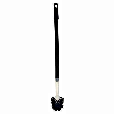 Image de Brosse wc boule noire avec manche long 60cm