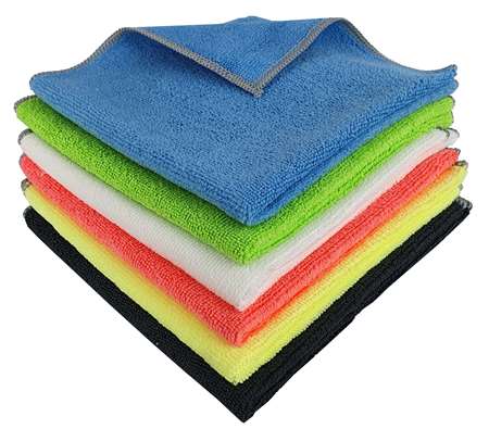 Image de Lavette microfibre multi-usages 38x38cm PREMIUM noire x5