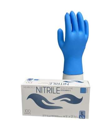 Image de Gant nitrile bleu non poudré 4,5g TXL - Boite de 100