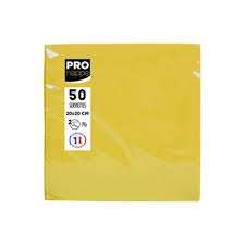 Image de Serviettes 38x38cm double point (Jaune) x 40 (1C=30)