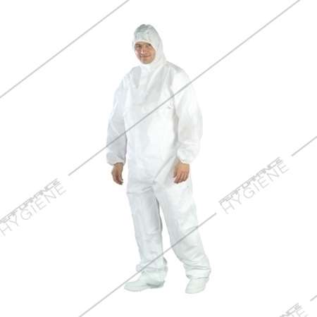 Image de Combinaison jetable enduite à cagoule MICROPORE 65g/m² - L